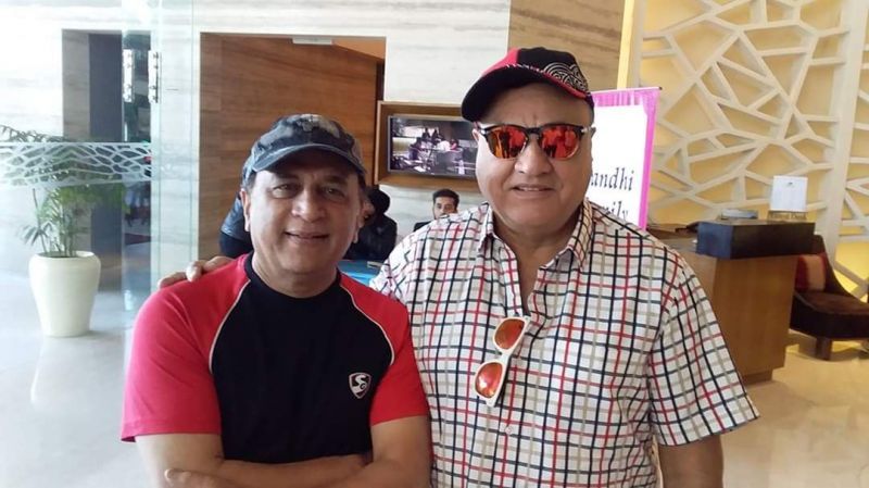 Bhalla with Sunil Gavaskar