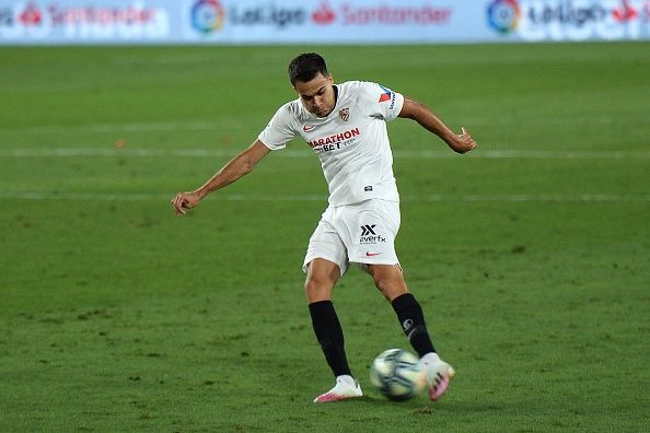 Left-back Sergio Reguilon scored a stunning solo goal in Sevilla&#039;s last game of the season