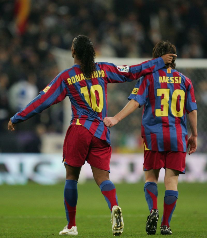 Ronaldinho and Lionel Messi weaved their magic together for Barcelona in the 2000s