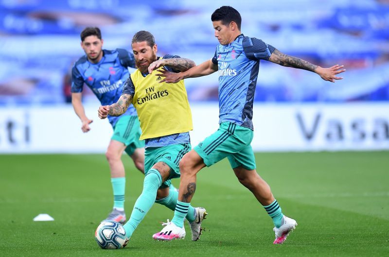 James Rodriguez was in the starting lineup against Real Sociedad