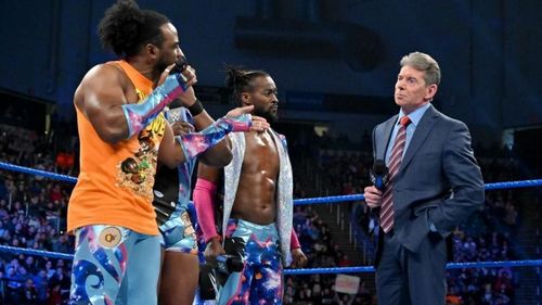 Vince McMahon with The New Day