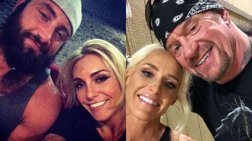 WWE Superstars Charlotte Flair (left) and The Undertaker (right)