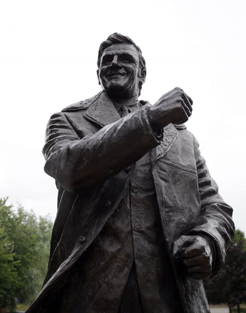 The statue of Don Revie outside Elland Road.