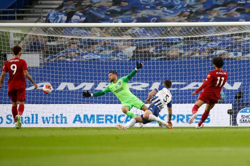 Mohamed Salah opens the scoring for Liverpool