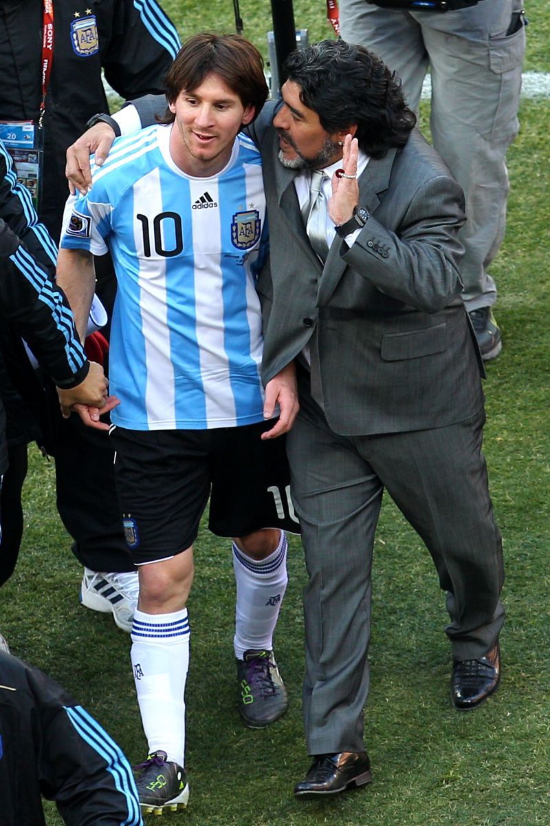 Lionel Messi (left) has to be the creative outlet for Argentina. He has to project himself as an enganche.