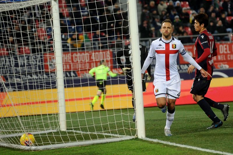 Domenico Criscito is the primary penalty taker for Genoa.