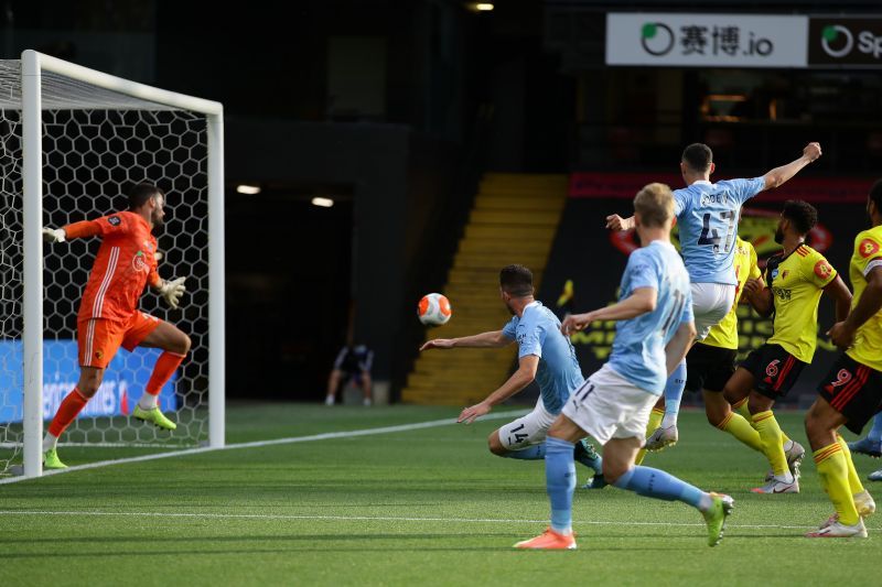 Watford's defence crumbled soon after the first Manchester City goal went in.