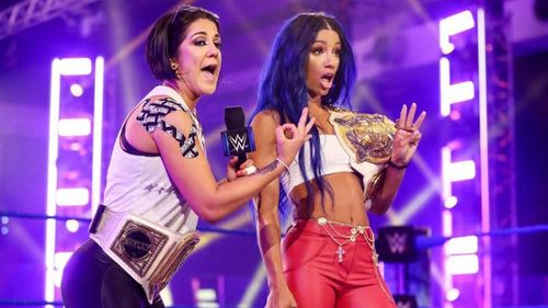 Bayley and Sasha Banks at WWE SmackDown