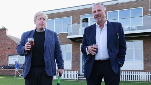 Boris Johnson (L) and Sir Ian Botham (R) (Image courtesy: Sky)