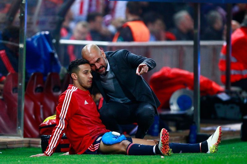 Man City manager and Thiago have worked together at Barcelona and Bayern Munich
