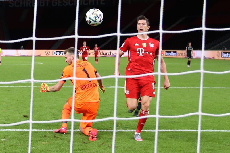 Lewandowski scored twice in the DFB-Pokal final