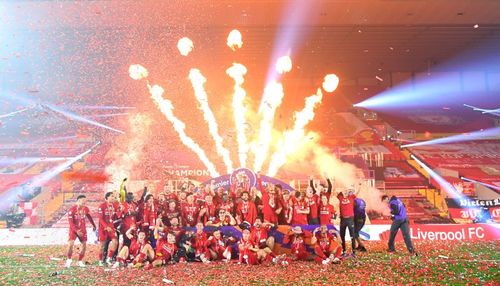 Champions Liverpool lifted the trophy after an emphatic 5-3 win against Chelsea