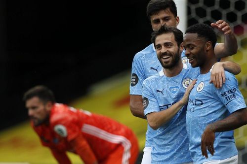 Manchester city smashed four past an uninspiring Watford side