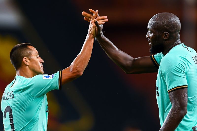 Former Manchester United stars Alexis and Romelu Lukaku