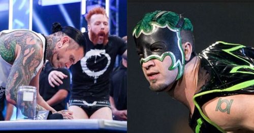 Jeff Hardy, Sheamus and Hurricane.