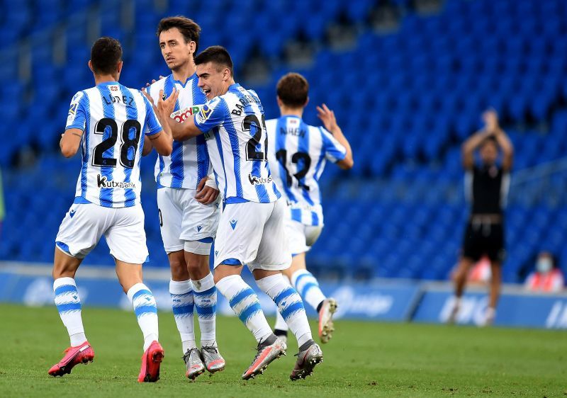 Real Sociedad captain Oyarzabal is the Spanish player with the most assists in LaLiga 2019/20 FC Barcelona v RCD Espanyol - La Liga