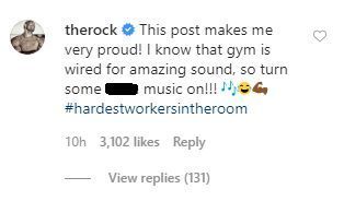 The Rock&#039;s response