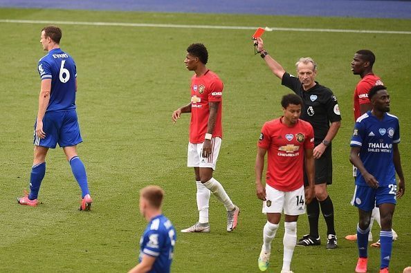 A disappointing end to the season for the former Manchester United defender, as he sent off in added time