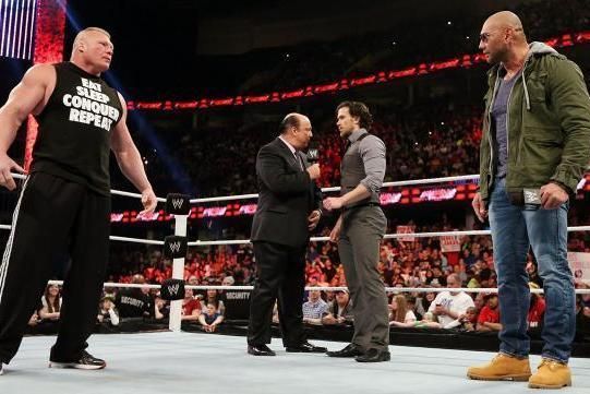 Brock Lesnar and Batista on RAW