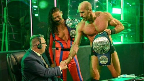 Cesaro and Shinsuke Nakamura captured the Smackdown Tag Team Championships at The Horror Show at Extreme Rules