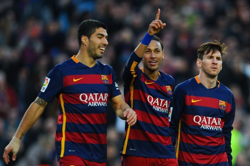 Neymar, Suarez and Lionel Messi led Barcelona to an unprecedented second treble