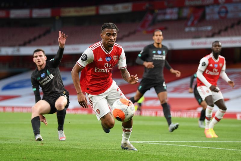 Reiss Nelson scored the winning goal against Liverpool