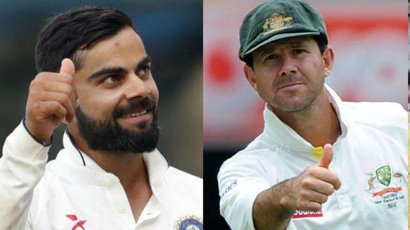 Virat Kohli (L) and Ricky Ponting (R)