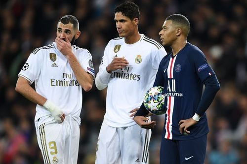 Mbappe in action against Real Madrid in the UEFA Champions League