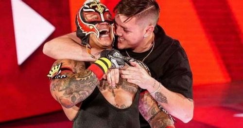 Rey Mysterio and Dominik.