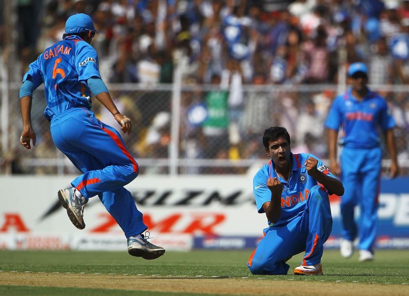 Ravichandran Ashwin celebrating a wicket in the ICC World Cup 2011 quarterfinal
