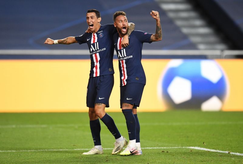 The Argentine (L) enjoyed a triumphant return to the PSG starting lineup
