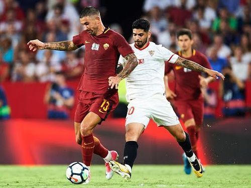 Sevilla take on AS Roma in Duisburg's MSV-Arena in a make or break Europa League clash