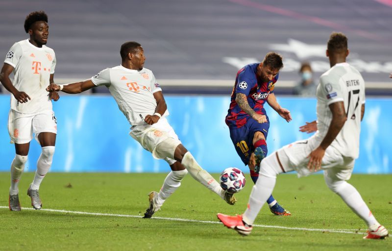 Lionel Messi had a decent chance that was thwarted by Manuel Neuer.