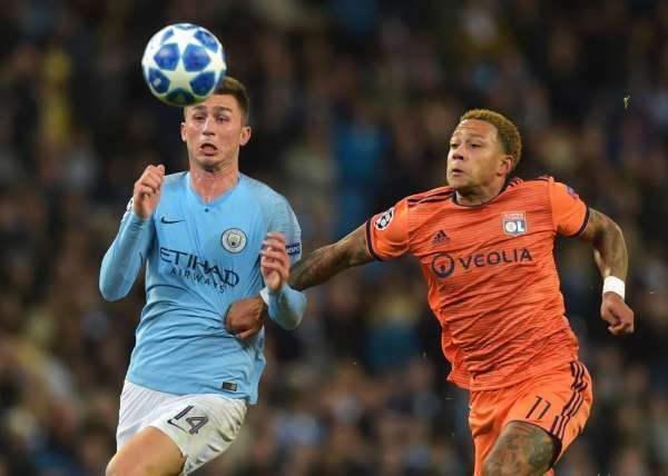 Aymeric Laporte (left) and Depay&#039;s battle may decide how well Lyon fare in the final third against Manchester City.