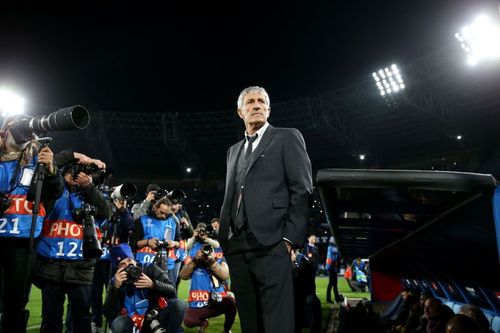 Barcelona head coach Quique Setien