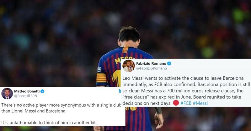 Lionel Messi has informed Barcelona that he wants to leave, the club has confirmed