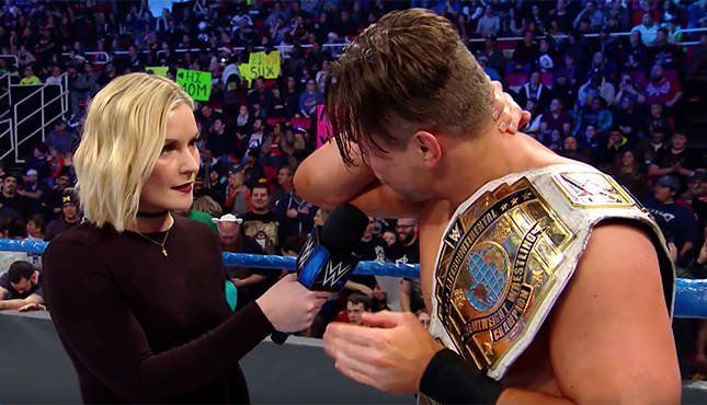 Staring daggers into The Miz