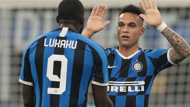 Romelu Lukaku (left) and Lautaro Martinez will be key players for Inter Milan in their Europa League semi-final against Shakhtar Donetsk.