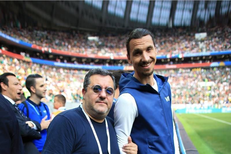 Mino Raiola with Zlatan Ibrahimovic