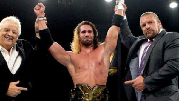 Seth Rollins after winning the NXT Championship