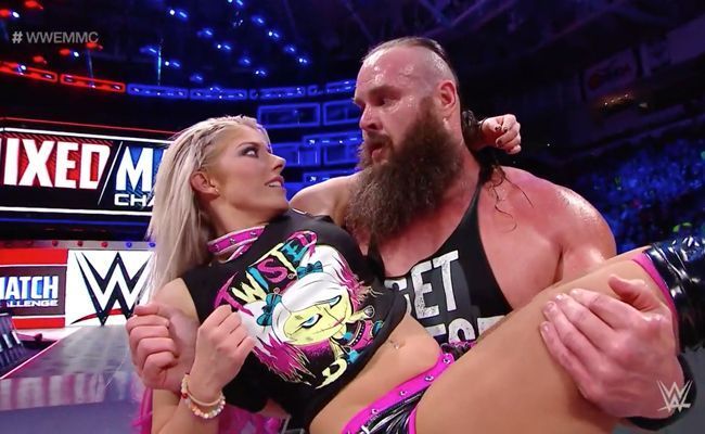 Braun Strowman and Alexa Bliss were another Mixed Match Challenge pairing