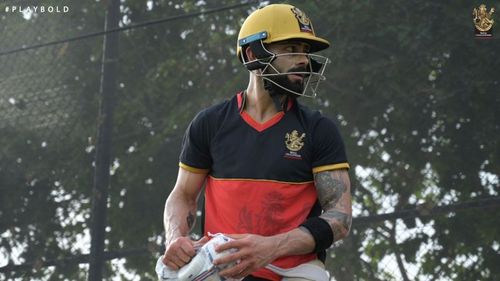 Kohli and RCB took to the field today ahead of IPL 2020 [PC: RCB Twitter]