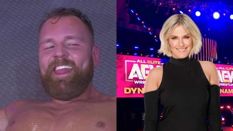 Jon Moxley and Renee Young.
