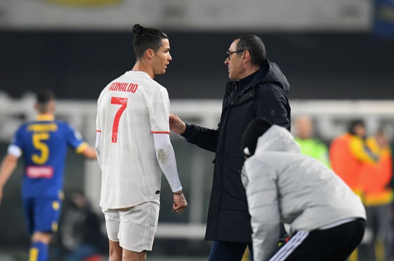 Sarri and star striker Cristiano Ronaldo