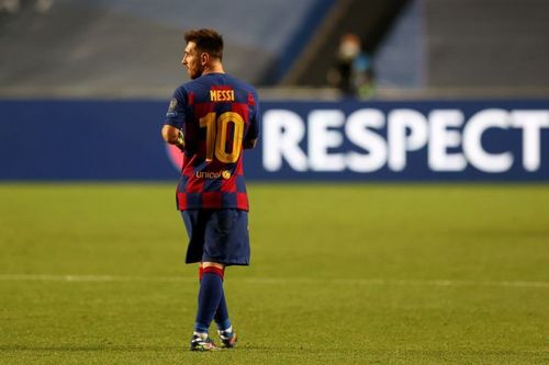 Lionel Messi during Barcelona's 2-8 rout against Bayern Munich in the Champions League quarter-final.