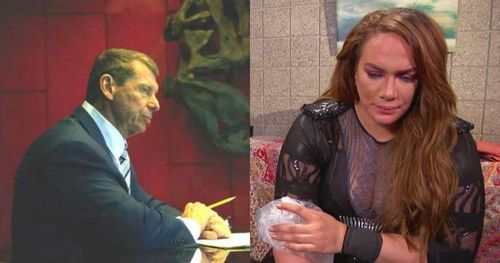 Vince McMahon and Nia Jax. 