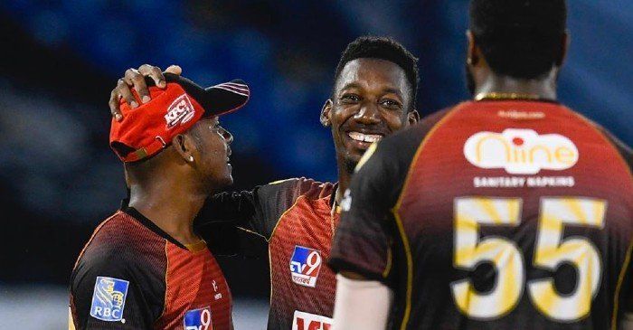 Khary Pierre (C) was the Man of the Match in the previous CPL game