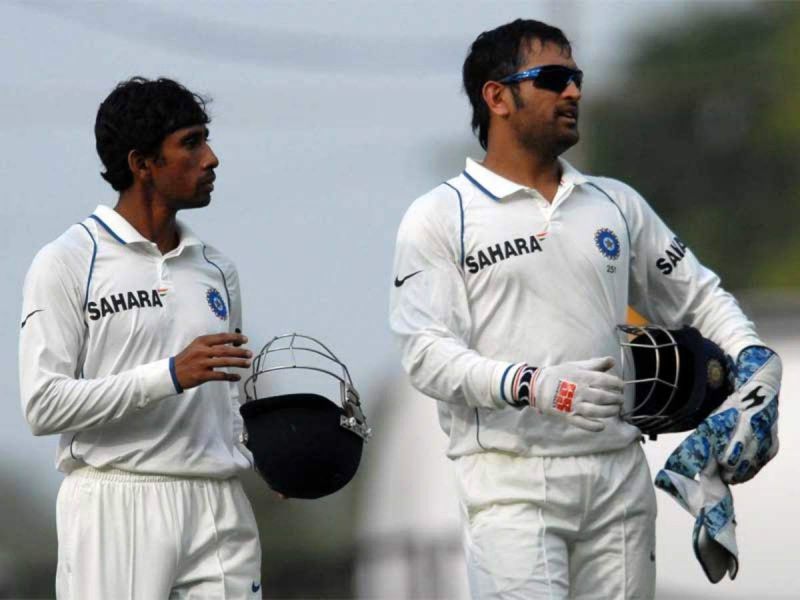 Wriddhiman Saha and MS Dhoni. Credit: Times of India