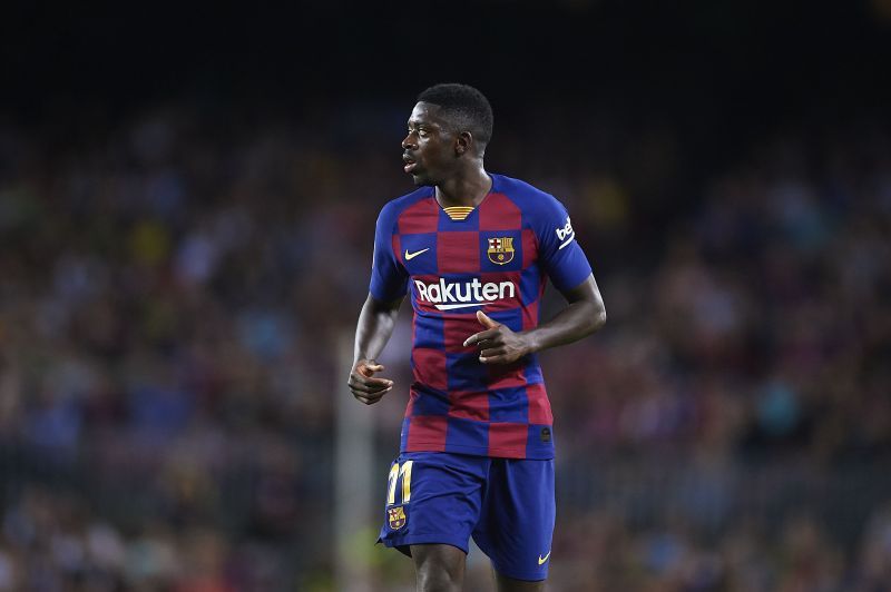 A rare sight of Ousmane Dembele in action during the 2019/20 campaign