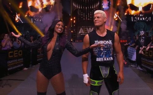 Brandi Rhodes with Cody Rhodes in AEW